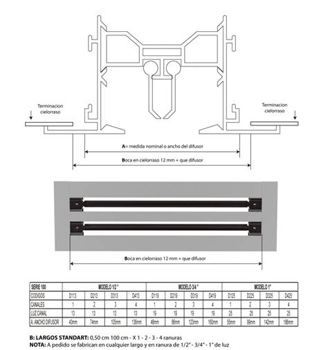 48 Linear Difusor Ranhura