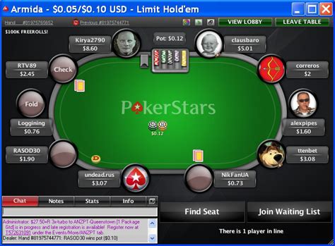A Pokerstars Online Poker Mostrar Codigo