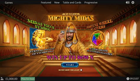 Age Of The Gods Mighty Midas Slot - Play Online