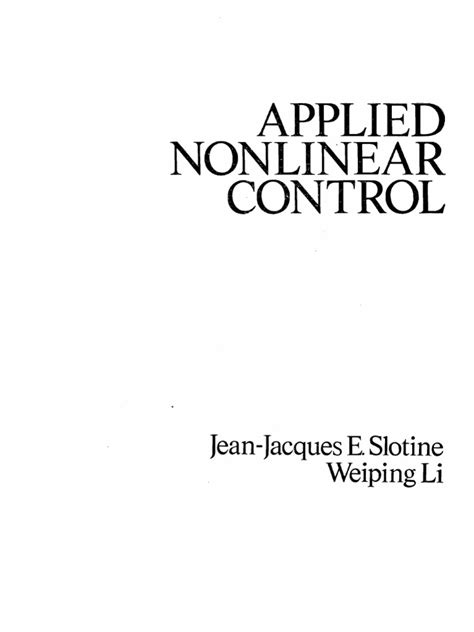 Aplicada Nao Lineares De Controle Slotine Solucao Manual Download Gratis