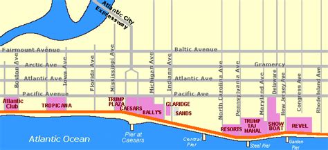 Atlantic City Boardwalk Casino Mapa