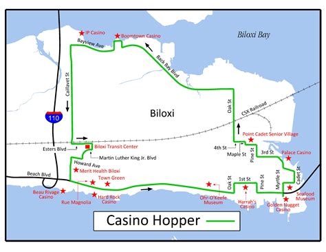 Biloxi Mississippi Casino Mapa
