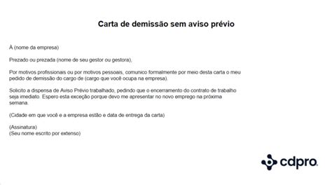 Carta De Demissao Para O Casino