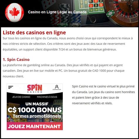 Casino En Ligne Legal Au Quebec