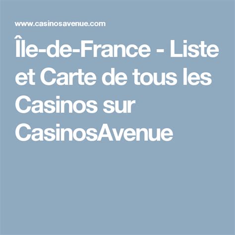 Casino Jeux En Ile De France