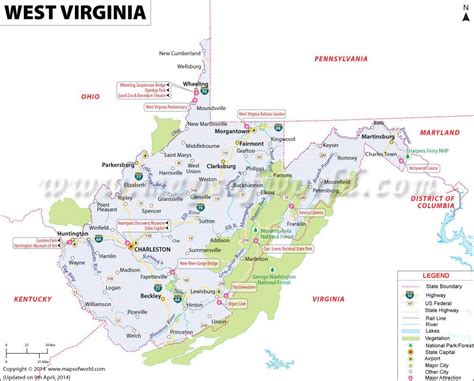 Casinos Em West Virginia Mapa
