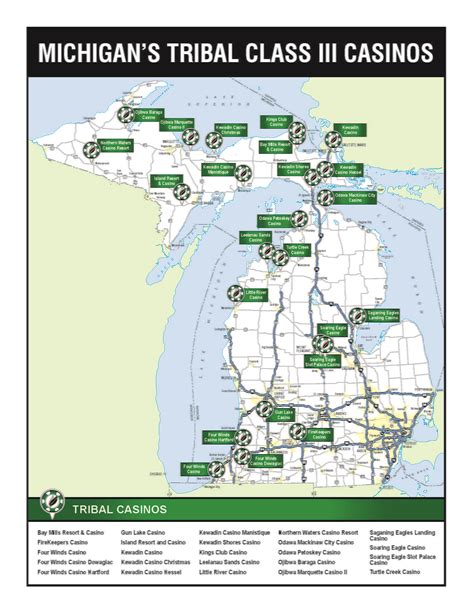 Cassinos Indigenas Em Michigan Mapa