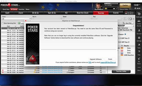 Conta Pokerstars Migracao