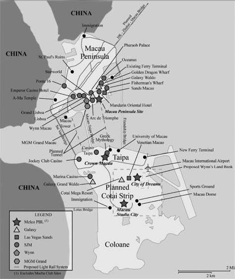 Cotai Strip Casinos Mapa