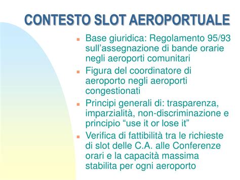 Definizione Slot Aeroportuale
