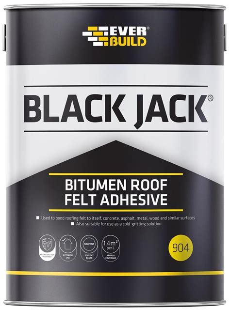 Everbuild Black Jack Betume Telhado De Feltro Adesivo