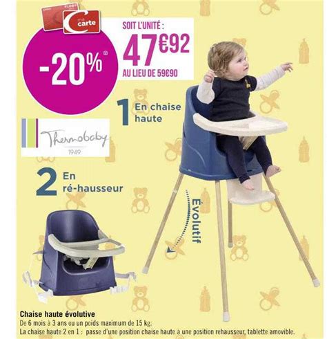 Geant Casino Chaise Haute