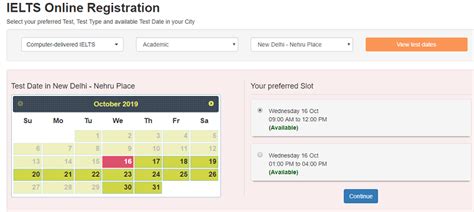 Ielts Slots Disponibilidade Na India