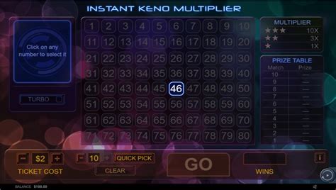 Instant Keno Multiplier Slot - Play Online