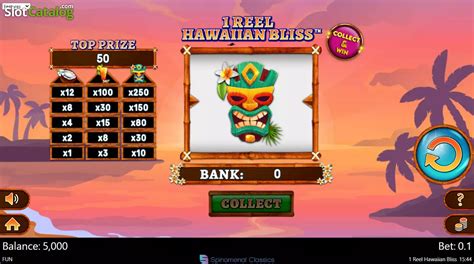 Jogar 1 Reel Hawaiian Bliss Com Dinheiro Real