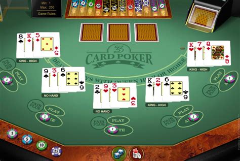 Jogue Three Card Poker Online