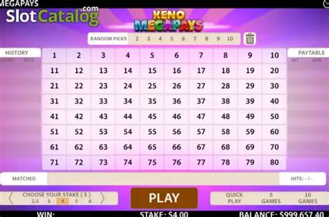 Keno Megapays Betway