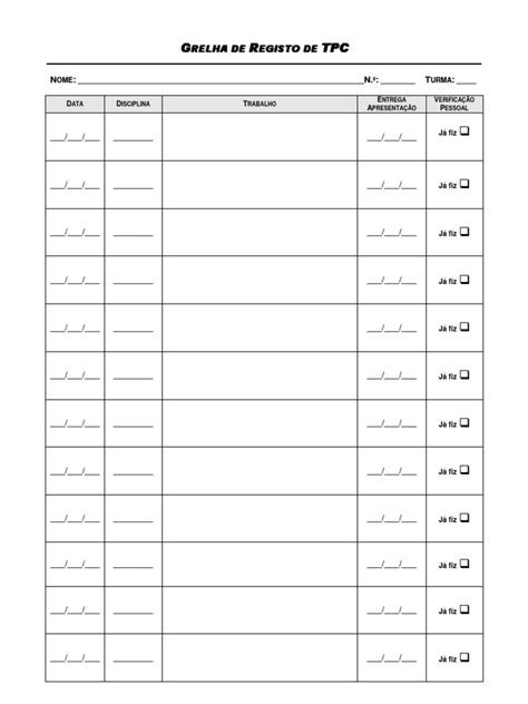 Livre De Registo Com Slots