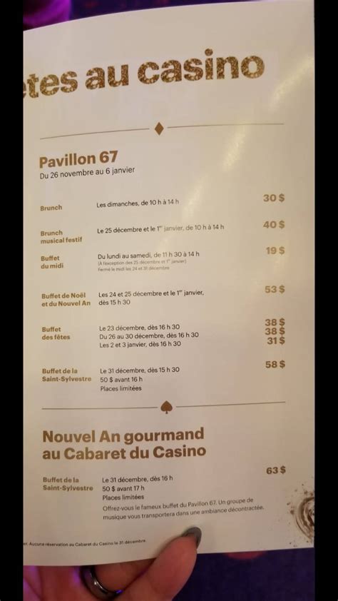 Montreal Casino Restaurantes Menu