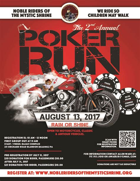Motociclista Memorial Fundo De Poker Run
