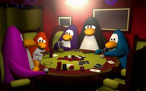 O Club Penguin Poker Face