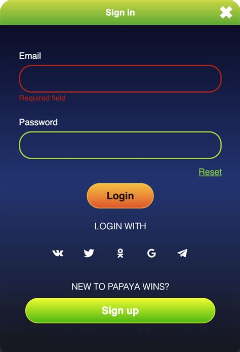 Papaya Wins Casino Login