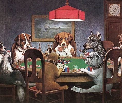 Perros Jugando Poker Pintura Original