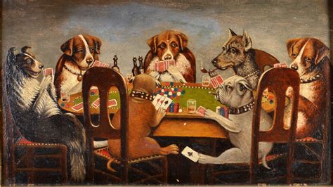 Pintura De Perros Jugando Poker Original