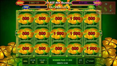 Play 50 Red Hot Burning Clover Link Slot
