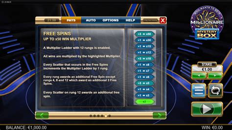 Play Who Wants To Be A Millionaire Mystery Box Slot