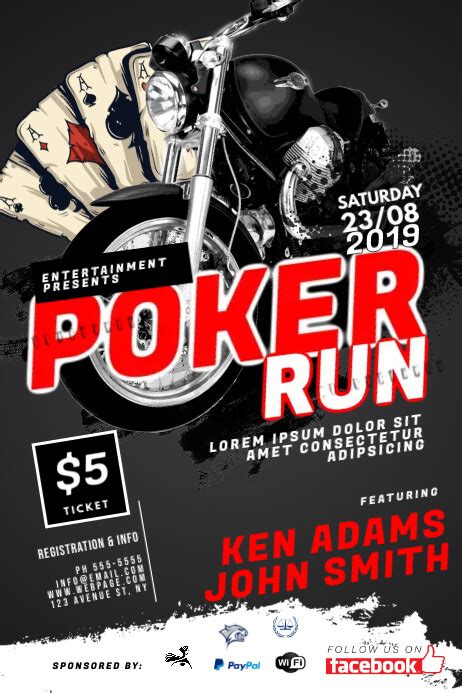 Poker Run Flyer Modelo