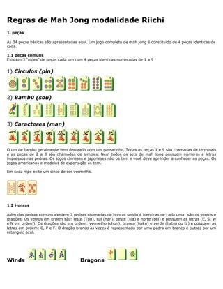 Regras De Jogo De Mahjong