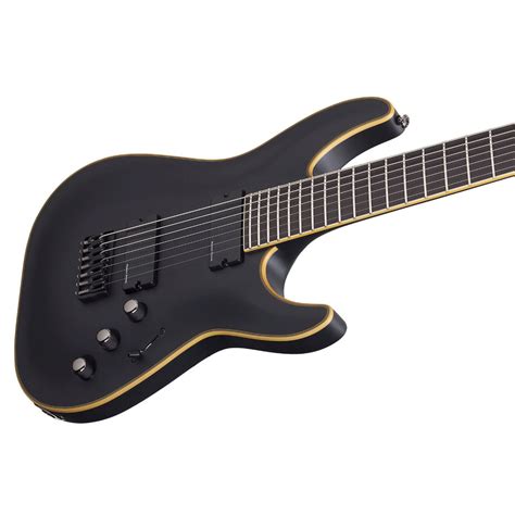 Schecter Blackjack Atx C 7 Com Idade De Cetim Preto