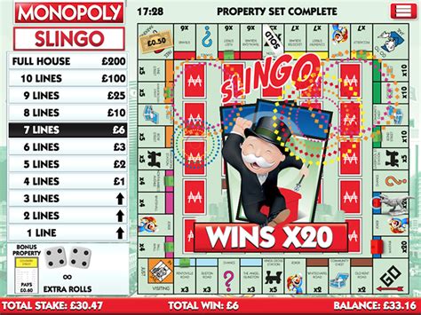 Slingo Monopoly Pokerstars