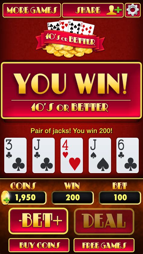 Slot 10s Or Better Video Poker