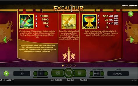 Slot Excalibur Bonus