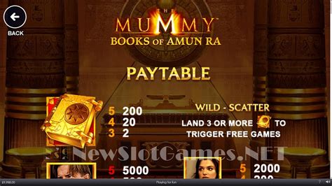 Slot The Mummy Books Of Amun Ra