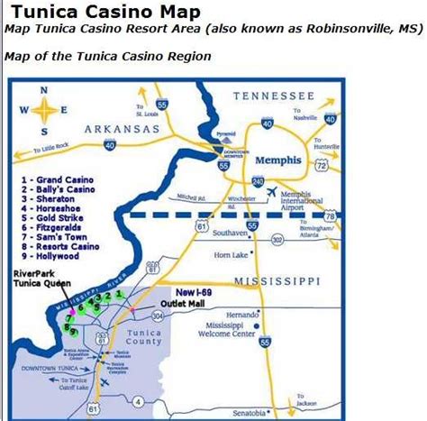 Tunica Casino Strip Mapa