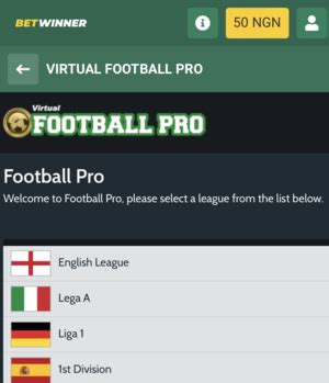 Virtual Football Pro Sportingbet