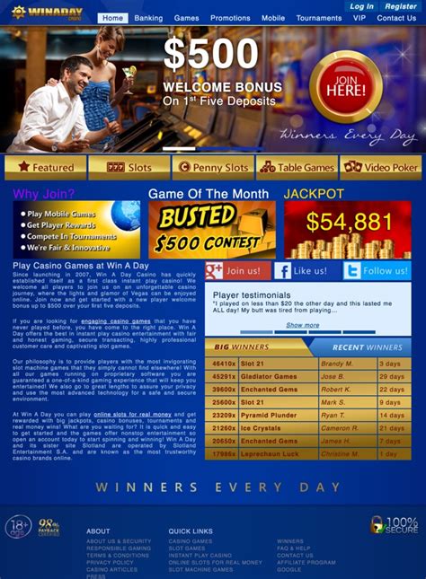 Win A Day Casino Bonus